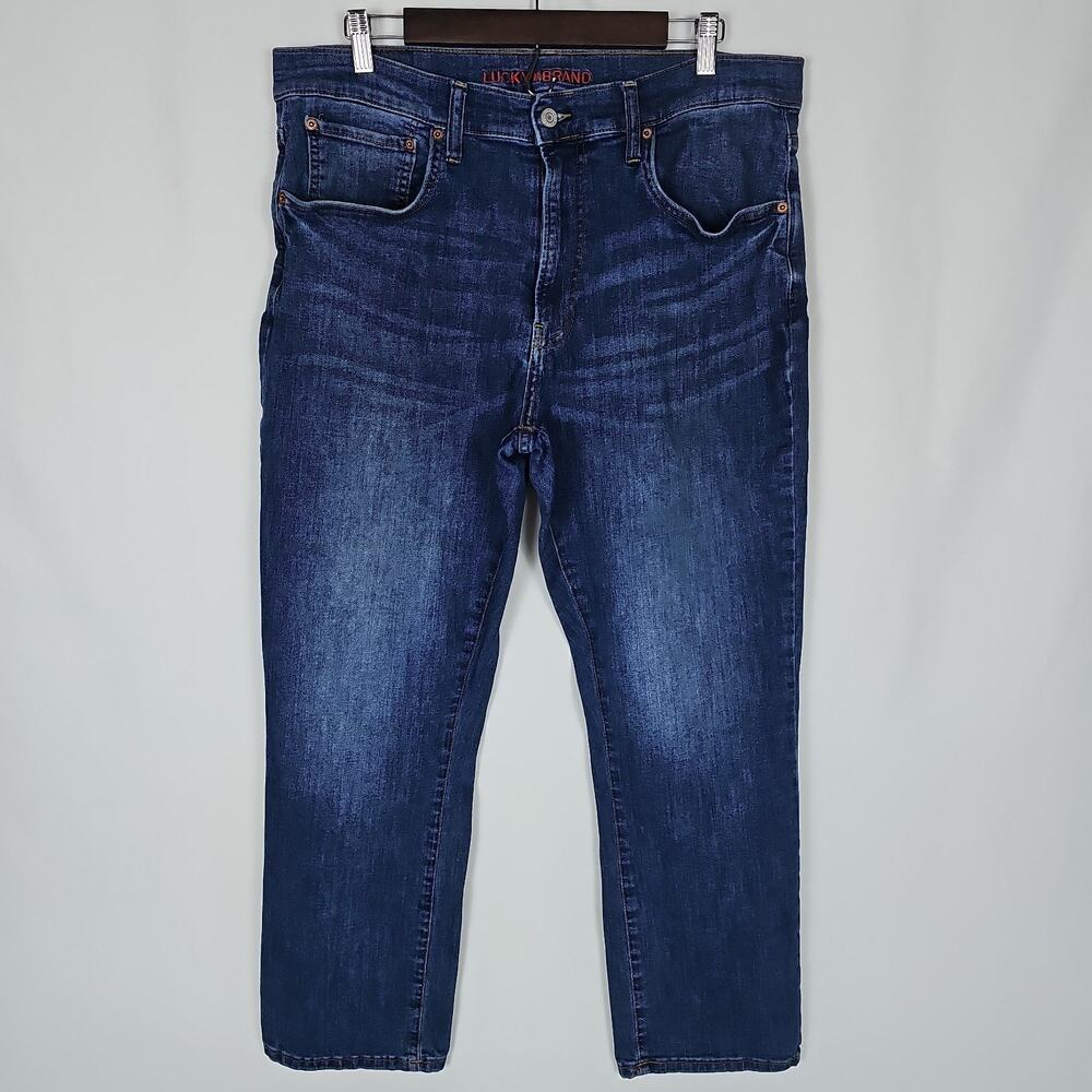 Lucky Brand 223 Blue Straight Stretchy Denim Jeans, Size: 36x29